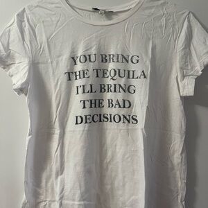 Express Signature White Graphic T-Shirt